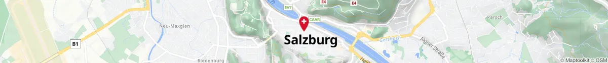 Kartendarstellung des Standorts für Alte Fürst-Erzbischöfliche Hofapotheke in 5020 Salzburg
